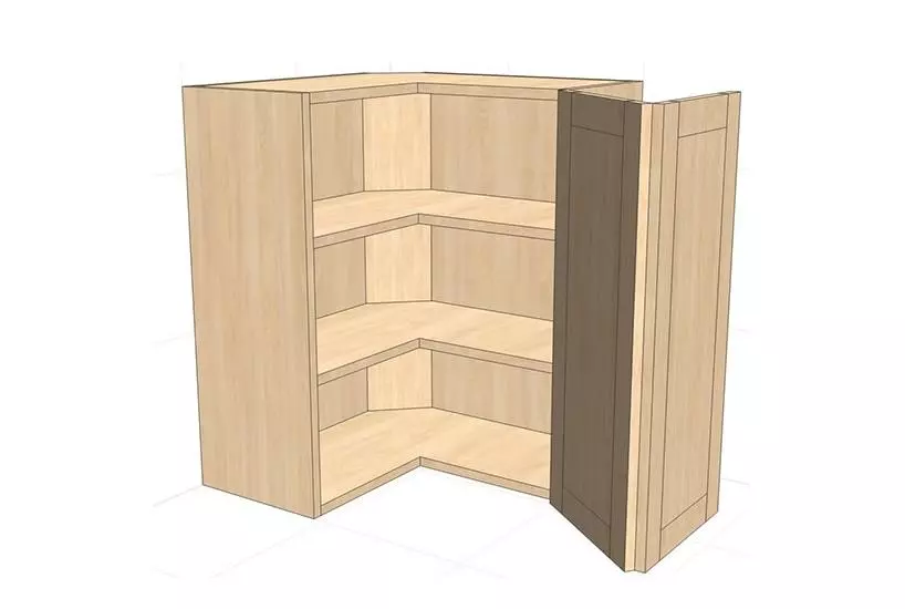 2 door 90degree wall cabinet